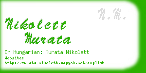 nikolett murata business card